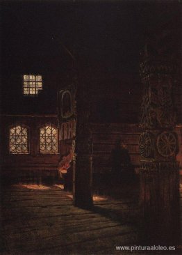 Interior de la Iglesia de Madera de San Pedro y San Pablo en Puc