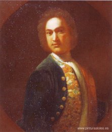 Retrato de un joven con un abrigo verde