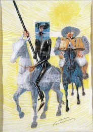 Dom Quijote y Sancho Pança Saindo para Sus Aventuras