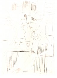 Tres mujeres en un café