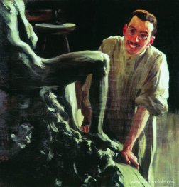 Retrato del escultor y pintor D.S. Stelletsky