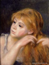 cabeza de una mujer joven