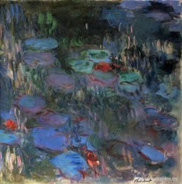 Nenúfares, reflejos de sauces llorones (mitad derecha)