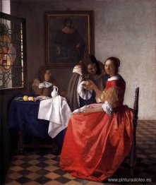 Una dama y dos caballeros