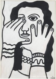 La mujer de pelo negro.