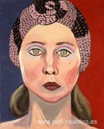 Autorretrato con gorro de punto