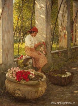 Una florista de Liguria