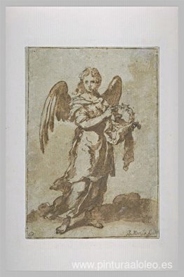Ángel sosteniendo la corona de espinas