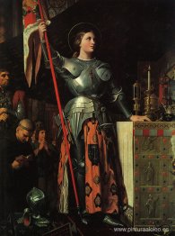 Juana de Arco en la coronación de Carlos VII en la Catedral de R