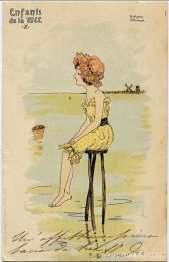 Niños y niñas en el mar