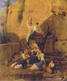 En la fuente de Taormina