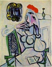 Mujer con sombrero rojo