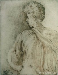 Joven visto desde atrás, cara de perfil