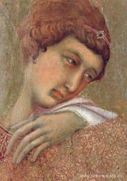 La Virgen y el Niño en un trono (fragmento del anverso)