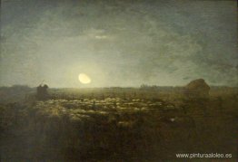El redil de ovejas, la luz de la luna.