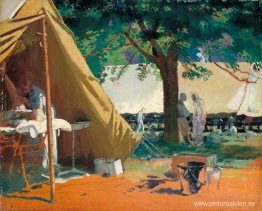 Enfermos alemanes: capturados en Messines, en un hospital canadi