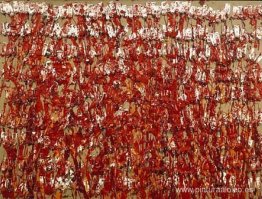 Tubos rojos de pintura.