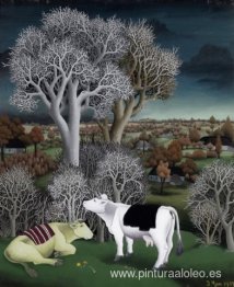 Vacas en un paisaje