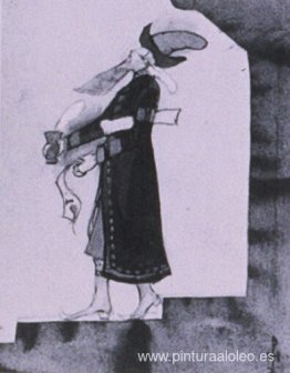 Boceto de vestuario para "El cuento del zar Saltan"