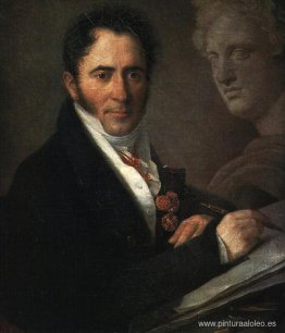 Retrato del artista N.I. Utkin con un lápiz