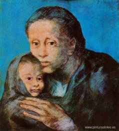 Madre e hijo con pañuelo