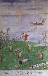 Ilustración para el poema "Abejas" de Nikolay Nekrasov