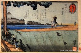Monte Fuji desde el dique del río Sumida