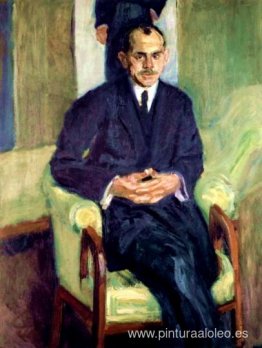 retrato, de, un, hombre sentado