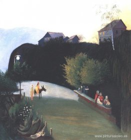 Árboles con luz eléctrica en Jajce