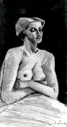 Mujer desnuda, medio cuerpo