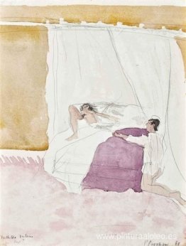 Mathilde Verlaine en la cama