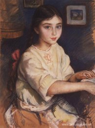 Retrato de O.I. Rybakova en la infancia