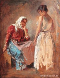 Mujeres gitanas hablando