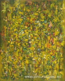 Número 43 (Pintura Abstracta, Amarillo)
