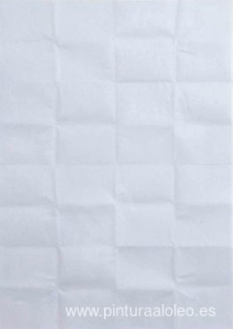 Obra No. 384 (Una hoja de papel doblada y desplegada)