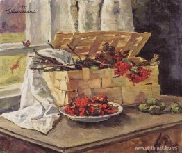 Bodegón. Cesta con ceniza. Bodegón. Cesta con ceniza.
