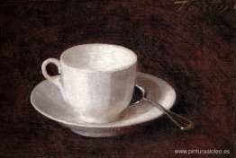 Taza y platillo blancos Taza y platillo blancos