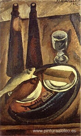 Bodegón. Cerveza y cucaracha. Bodegón. Cerveza y cucaracha.