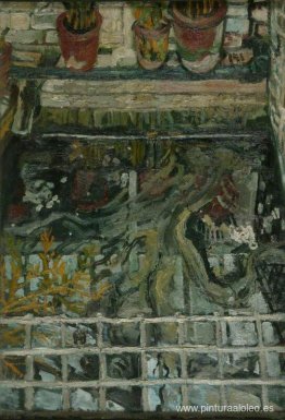 Macetas en un invernadero Macetas en un invernadero