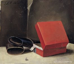 Scatola rossa con astuccio per occhiali Scatola rossa con astuccio per occhiali