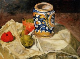 Bodegón con tinaja de barro italiana Bodegón con tinaja de barro italiana
