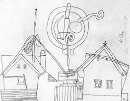 Plato Bodegón encima de casas Plato Bodegón encima de casas