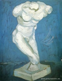 Estatuilla de yeso de un torso masculino Estatuilla de yeso de un torso masculino