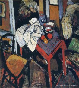 Naturaleza muerta sobre la mesa roja. Naturaleza muerta sobre la mesa roja.