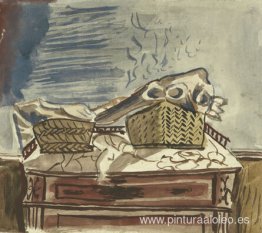 Naturaleza muerta con cestas Naturaleza muerta con cestas