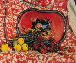 Bodegón. Bandeja roja y ceniza. Bodegón. Bandeja roja y ceniza.