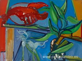 Naturaleza muerta con langosta II Naturaleza muerta con langosta II