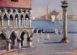 Venecia. Muelle del Gran Canal con vistas a la isla de San Giorg Venecia. Muelle del Gran Canal con vistas a la isla de San Giorg