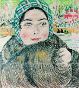 La esposa de un joven comerciante con una bufanda a cuadros La esposa de un joven comerciante con una bufanda a cuadros