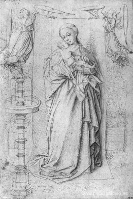 Copia del dibujo de la Virgen junto a la fuente. Copia del dibujo de la Virgen junto a la fuente.